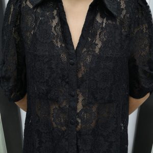 Blusa semi transparente