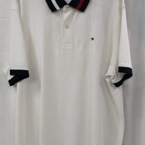 Polo camisero banco y negro Hilfinger