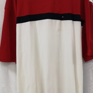 Polo manga media rojoy blano