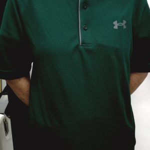 Polo manga corta verde oscuro