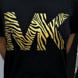 Polo MK negro y dorado