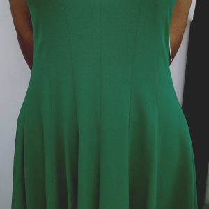 Vestido verde manga cero